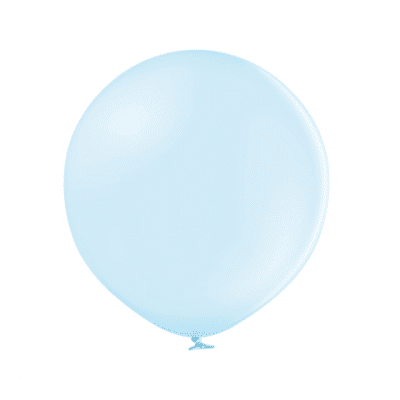 Малък балон макарон млечно, ледено син 12 см, пакет 100 броя BELBAL