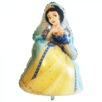 Фолиев балон Снежанка на син фон, Принцеси, 90 см
