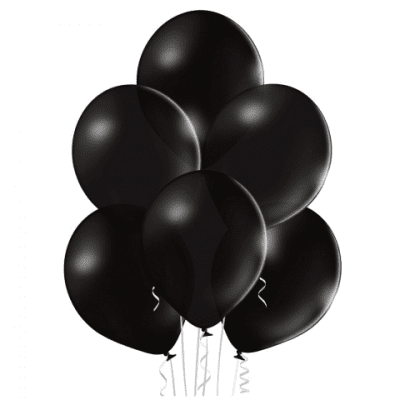 Балон Черен пастел 30 см Belbal, пакет 100 броя