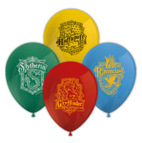 Хари Потър латексови балони с гербовете на домовете Harry Potter, 8 броя