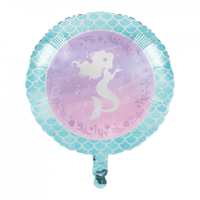 Русалка фолиев балон Mermaid Shine, кръг 45 см