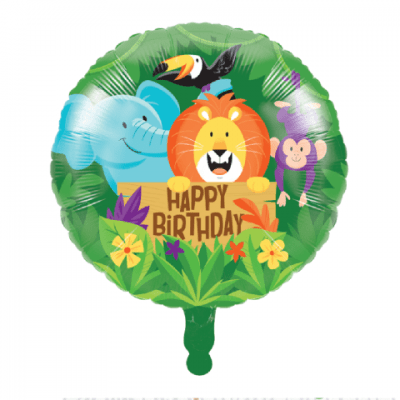 Балон Happy Birtday парти сафари джунгла животни 340169