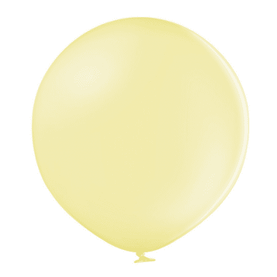 Малък балон макарон млечно жълт лимон 12 см, пакет 100 броя BELBAL