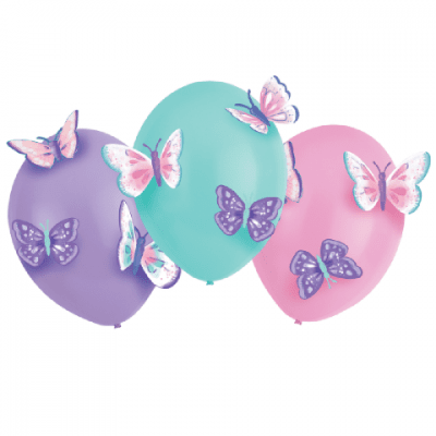 3 латексови балона с пеперуди за прикрепване