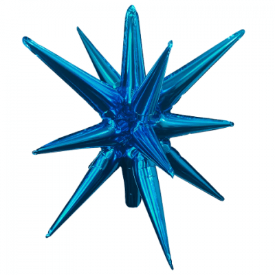 Фолиев балон звезда 3D син 70 см