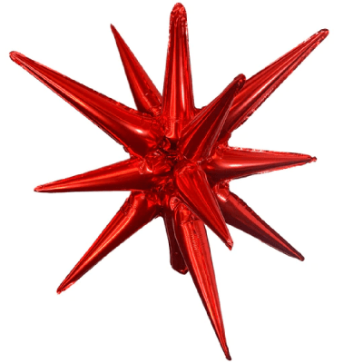 Фолиев балон звезда 3D червен 70 см