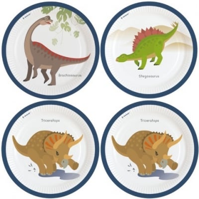 Парти чинийка Веселите динозаври Happy Dinosaur - 1 бр, 23см