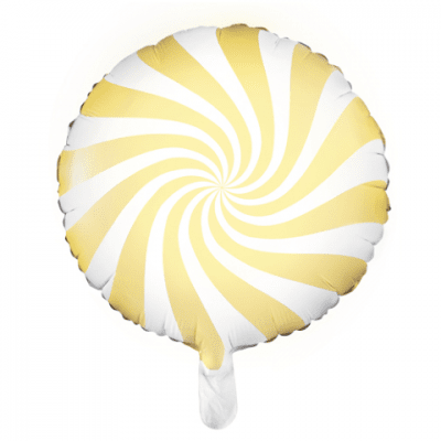 Фолиев балон Близалка, пастелно жълт, светложълт, 45 см