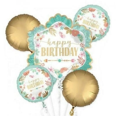 Комплект балони за рожден ден бохо стил, 5 броя