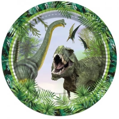 Джурасик парти, чинийки динозаври 23 см, 6 броя TR