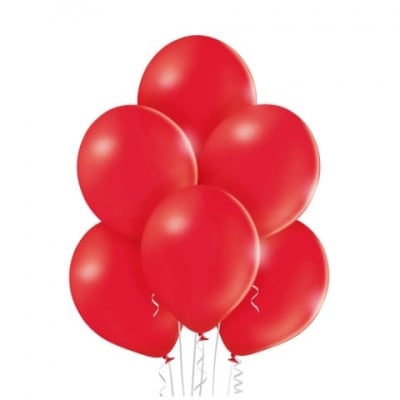 Червен балон пастел 30 см Belbal, пакет 100 броя