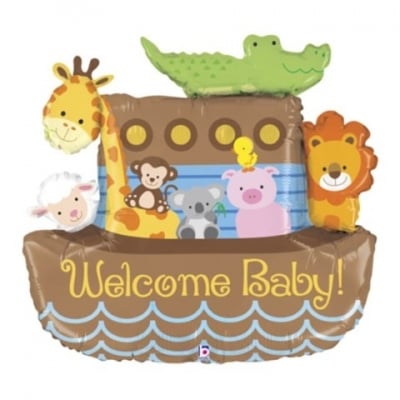Фолиев балон Welcome baby сафари, джунгла, животни, корабът на Ной, 94 см