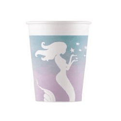 Хартиени парти чаши Русалка Elegant Mermaid, 8 броя