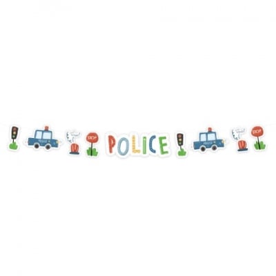 Полицейско парти, гирлянд картон