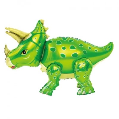 Фолиев балон динозавър 4D зелен трицератопс, 91 х 55 см