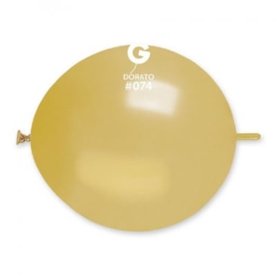 Балони линк злато металик дорато 33 см GLM13/74, пакет 100 броя