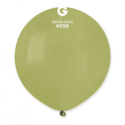 Кръгъл балон латекс маслинено зелен 48 см G150/98, пакет 50 броя