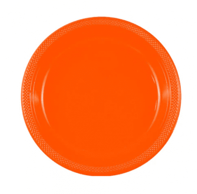 Големи чинии оранжеви- пластмаса, 10 броя