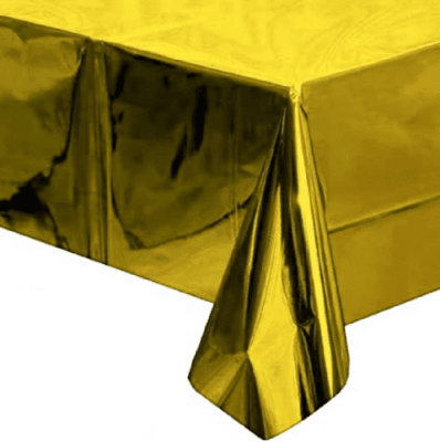 Парти покривка злато металик, 137 х 183 см