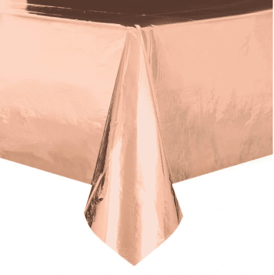 Парти покривка розово злато металик, 137 х 183 см