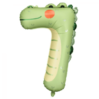 Фолиев балон цифра 7 крокодил, 56 х 85см