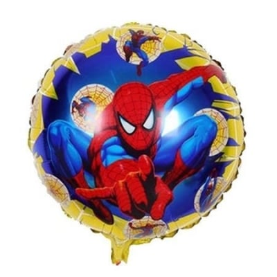 Фолиев балон Спайдърмен Spider-Man жълт, кръг 43см