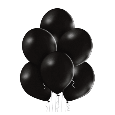 Балон черен, пастел 30 см Belbal, пакет 50 броя