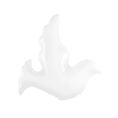 Фолиев балон бял гълъб, 45 см