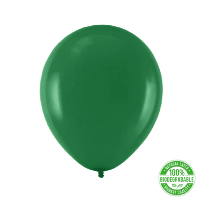 Зелен балон, тъмнозелен пастел, 30 см, китайски, 1 брой