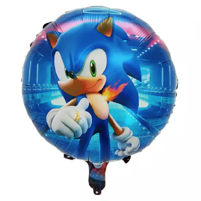 Балон Соник Таралежа Sonic, кръг 45 см