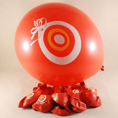 Червени балони мънисто назар Nazar, 10 броя