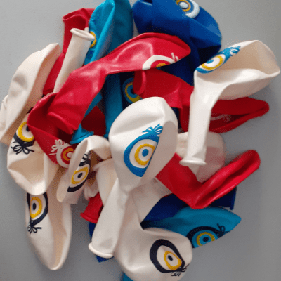 Разноцветни балони мънисто назар Nazar, 5 броя