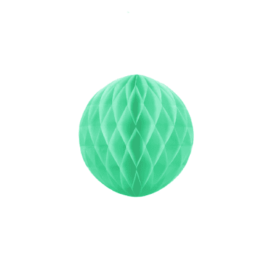 Декоративна хартиена топка мента, тип пчелна пита, 10 см
