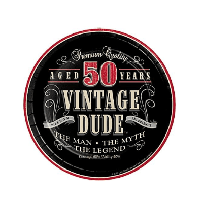 Малки чинийки 50 years Vintage Dude, 8 броя