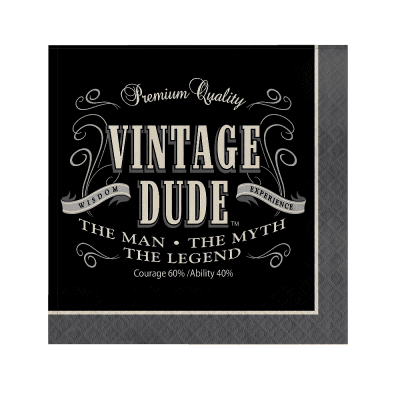Малки салфетки Vintage Dude, 16 броя
