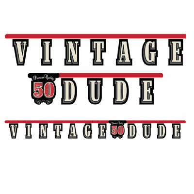 Банер 50 years Vintage Dude