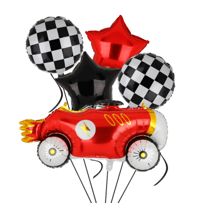 Комплект балони ретро състезателна кола, Racing, 6 броя