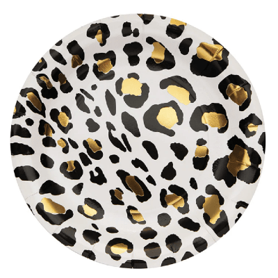 Големи чинийки леопардова шарка, 8 броя