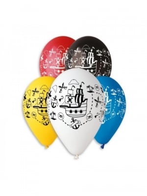 Латексови балони Пиратски кораб 1 бр. -цвят по избор