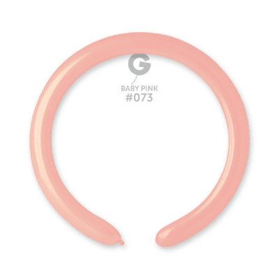 Светлорозов, бебешко розово балон за моделиране D4/73, 1 брой