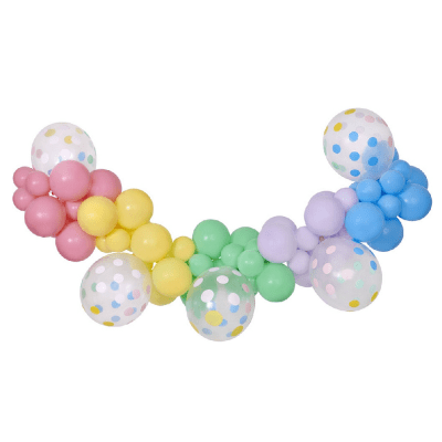 Комплект балони за арка макарон с точки, органичен гирлянд, 200 см