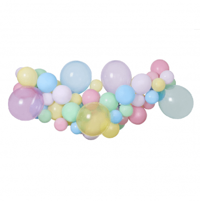 Комплект балони за арка макарон, органичен гирлянд, 200 см
