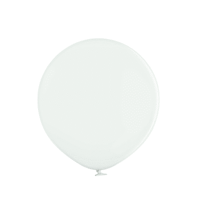 Бял балон пастел 12 см Belbal, пакет 100 броя