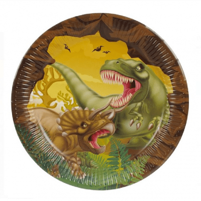 Големи парти чинийки Динозаври, 6 броя JM