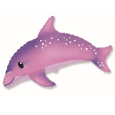 Фолиев балон сладък делфин, розов, 70 х 96 см