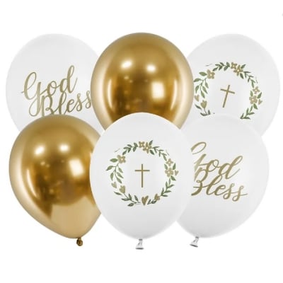 Балони за кръщене God Bless, 6 броя