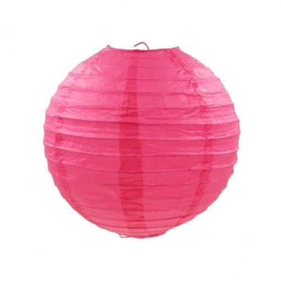 Розова декоративна топка, хартиен фенер, 20 см
