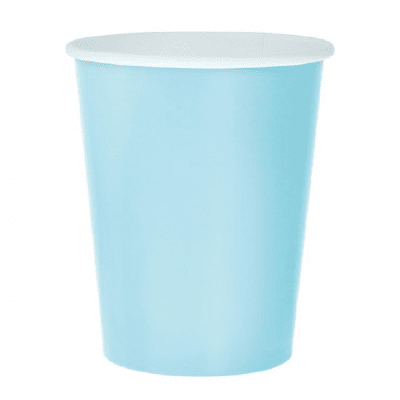 Сини чаши, светлосини, картон 270 мл, 14 броя