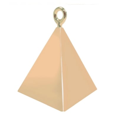 Тежест за балони пирамида розово злато, 110 гр