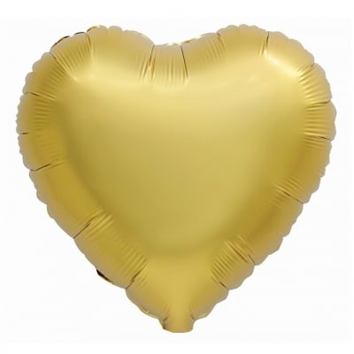 Фолиев балон сърце, антично злато, мат, 44 см